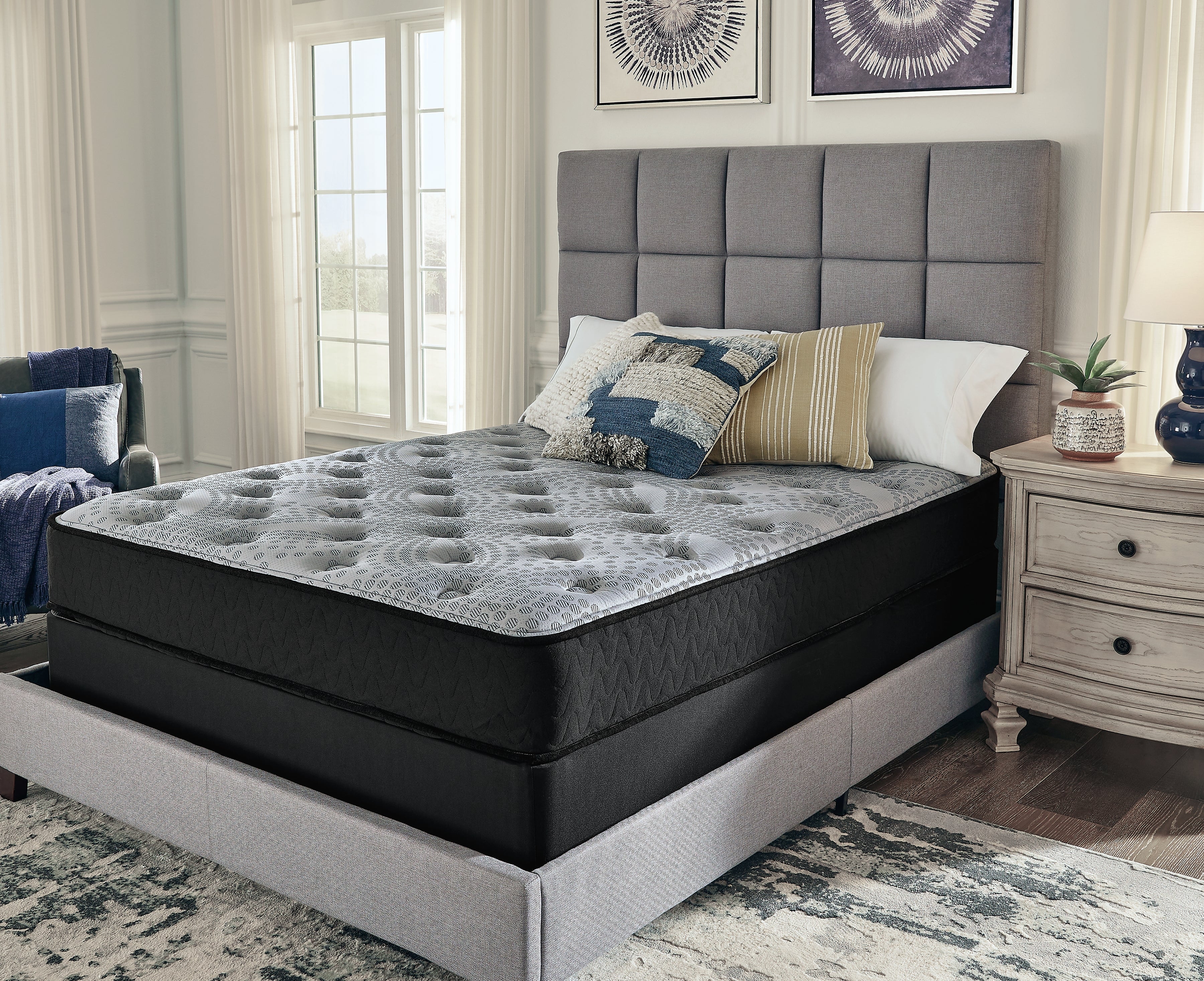 Best Furniture Outlet - Ashley Furniture - Comfort Plus Mattresses - Queen / Gray - M50931