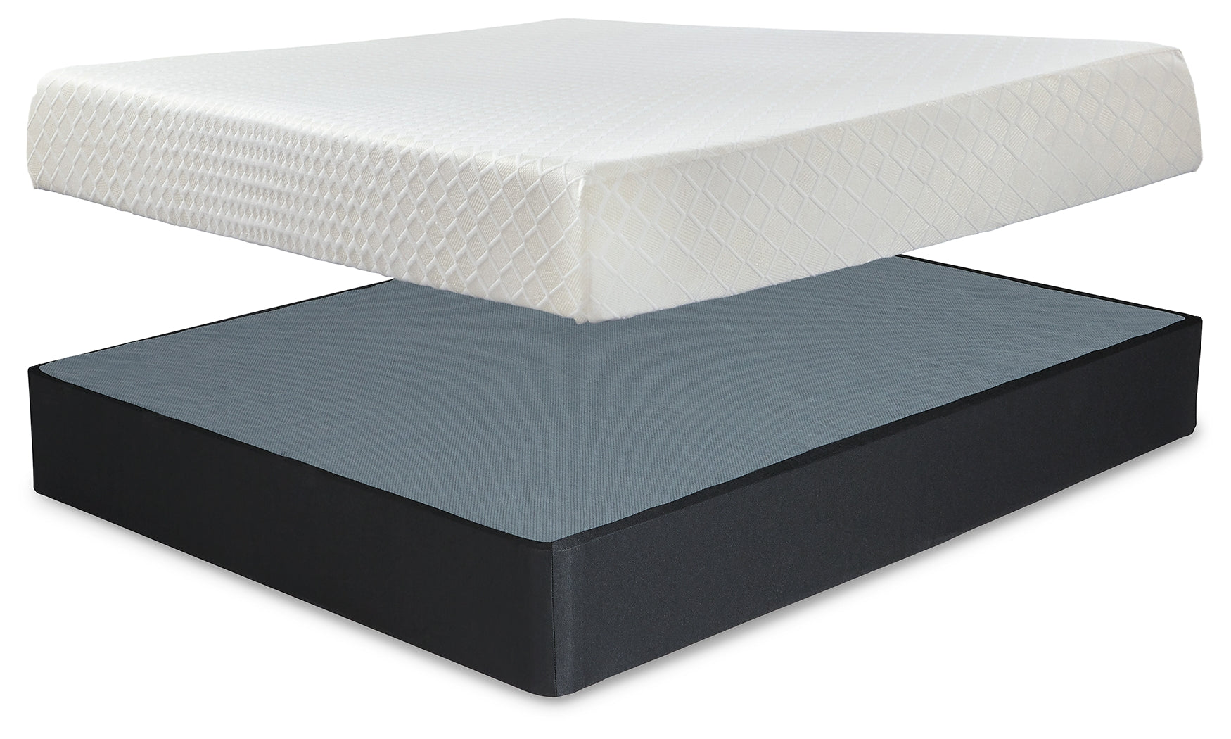 Best Furniture Outlet - Ashley Furniture - 10 Inch Chime Memory Foam King Mattress and Foundation - King Mattress and Foundation - M699M1