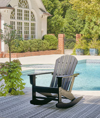 Best Furniture Outlet - Ashley Furniture - Sundown Treasure Outdoor - Rocking Chair / Black - P008-827