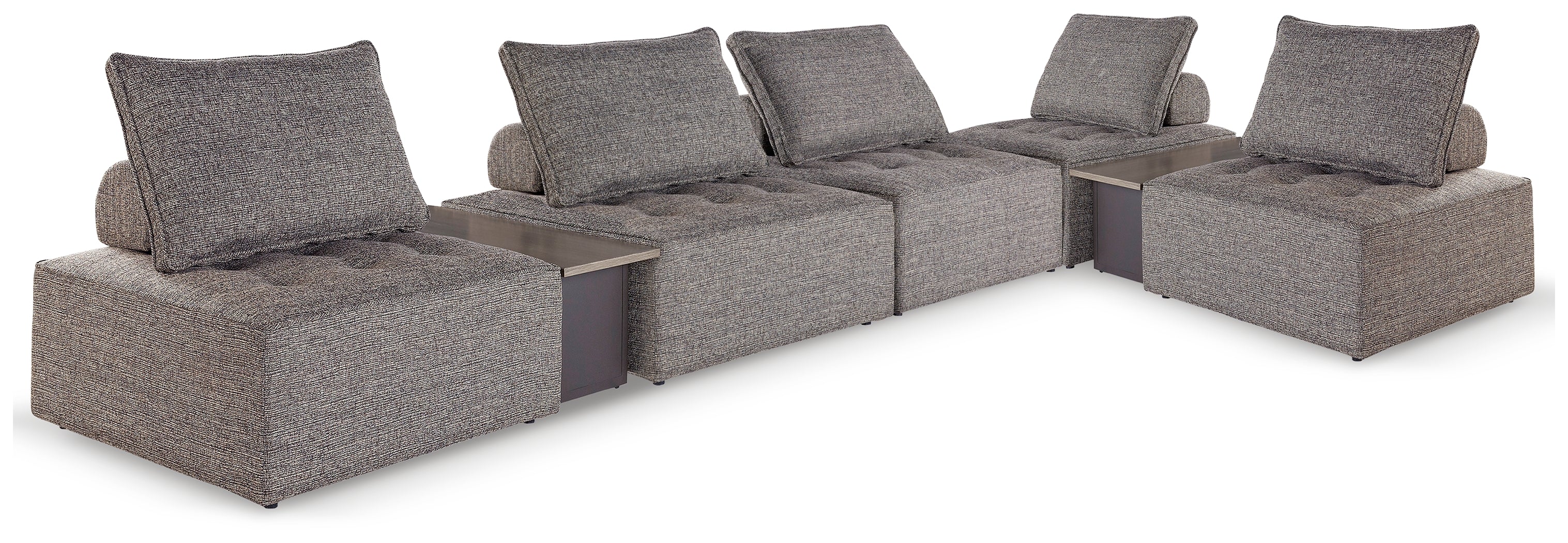 Best Furniture Outlet - Ashley Furniture - Bree Zee Outdoor - 7-Piece Outdoor Modular Seating / Brown - P160P13