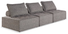 Best Furniture Outlet - Ashley Furniture - Bree Zee Outdoor - 3-Piece Outdoor Modular Seating / Brown - P160P9