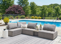 Best Furniture Outlet - Ashley Furniture - Bree Zee Outdoor - 5-Piece Outdoor Sectional / Brown - P160P5
