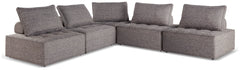 Best Furniture Outlet - Ashley Furniture - Bree Zee Outdoor - 5-Piece Outdoor Modular Seating / Brown - P160P10
