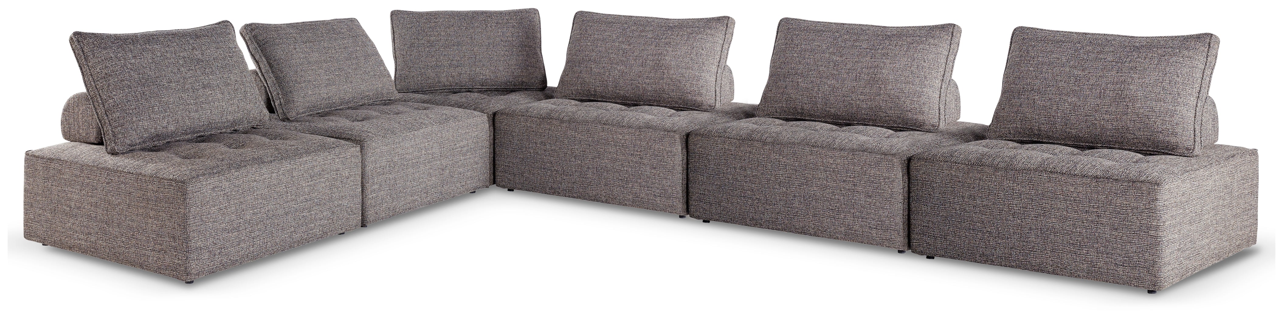 Best Furniture Outlet - Ashley Furniture - Bree Zee Outdoor - 6-Piece Outdoor Modular Seating / Brown - P160P11