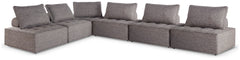 Best Furniture Outlet - Ashley Furniture - Bree Zee Outdoor - 6-Piece Outdoor Modular Seating / Brown - P160P11