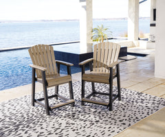 Best Furniture Outlet - Ashley Furniture - Fairen Trail Outdoor - Barstool (Set of 2) / Black/Driftwood - P211-124