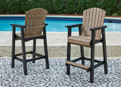 Best Furniture Outlet - Ashley Furniture - Fairen Trail Outdoor - Barstool (Set of 2) / Black/Driftwood - P211-124