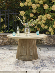 Best Furniture Outlet - Ashley Furniture - Orchard Beach Outdoor - Outdoor Dining Table / Beige - PCP373P2