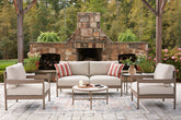 Best Furniture Outlet - Ashley Furniture - Bluff Trail Outdoor - Love/Chairs/Tables Set (5/CN) - PCP383-080
