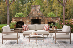 Best Furniture Outlet - Ashley Furniture - Bluff Trail Outdoor - Love/Chairs/Tables Set (5/CN) - PCP383-080