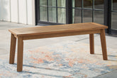 Best Furniture Outlet - Ashley Furniture - Janiyah Outdoor - Bench / Light Brown - P407-600