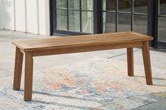 Best Furniture Outlet - Ashley Furniture - Janiyah Outdoor - Bench / Light Brown - P407-600
