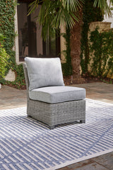 Best Furniture Outlet - Ashley Furniture - Naples Beach Outdoor - Armless Chair w/Cushion (1/CN) / Light Gray - P439-846