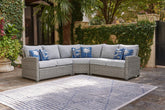 Best Furniture Outlet - Ashley Furniture - Naples Beach Outdoor - RECT Multi-Use Table / Light Gray - P439-625