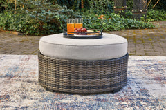 Best Furniture Outlet - Ashley Furniture - Harbor Court Outdoor - Ottoman with Cushion / Gray - P459-814