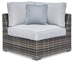 Best Furniture Outlet - Ashley Furniture - Harbor Court Outdoor - Corner with Cushion (Set of 2) / Gray - P459-877