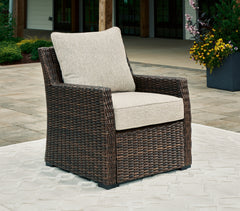 Best Furniture Outlet - Ashley Furniture - Brook Ranch Outdoor - Lounge Chair w/Cushion (1/CN) / Brown - P465-820