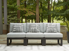 Best Furniture Outlet - Ashley Furniture - Beachloft Outdoor - 3-Piece Outdoor Sectional / Black/Gray - P490P6