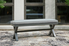 Best Furniture Outlet - Ashley Furniture - Elite Park Outdoor - Bench with Cushion / Gray - P518-600