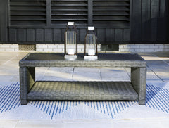 Best Furniture Outlet - Ashley Furniture - Elite Park Outdoor - Rectangular Cocktail Table / Gray - P518-701
