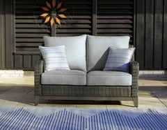 Best Furniture Outlet - Ashley Furniture - Elite Park Outdoor - Loveseat w/Cushion / Gray - P518-835