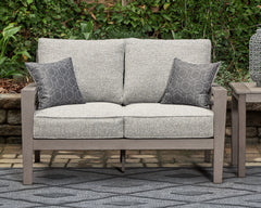 Best Furniture Outlet - Ashley Furniture - Hillside Barn Outdoor - Loveseat w/Cushion / Gray/Brown - P564-835