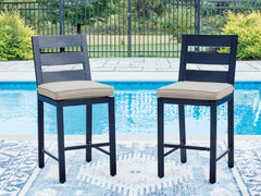 Best Furniture Outlet - Ashley Furniture - East Beach Outdoor - Barstool (Set of 2) / Navy Blue - PCP587-124