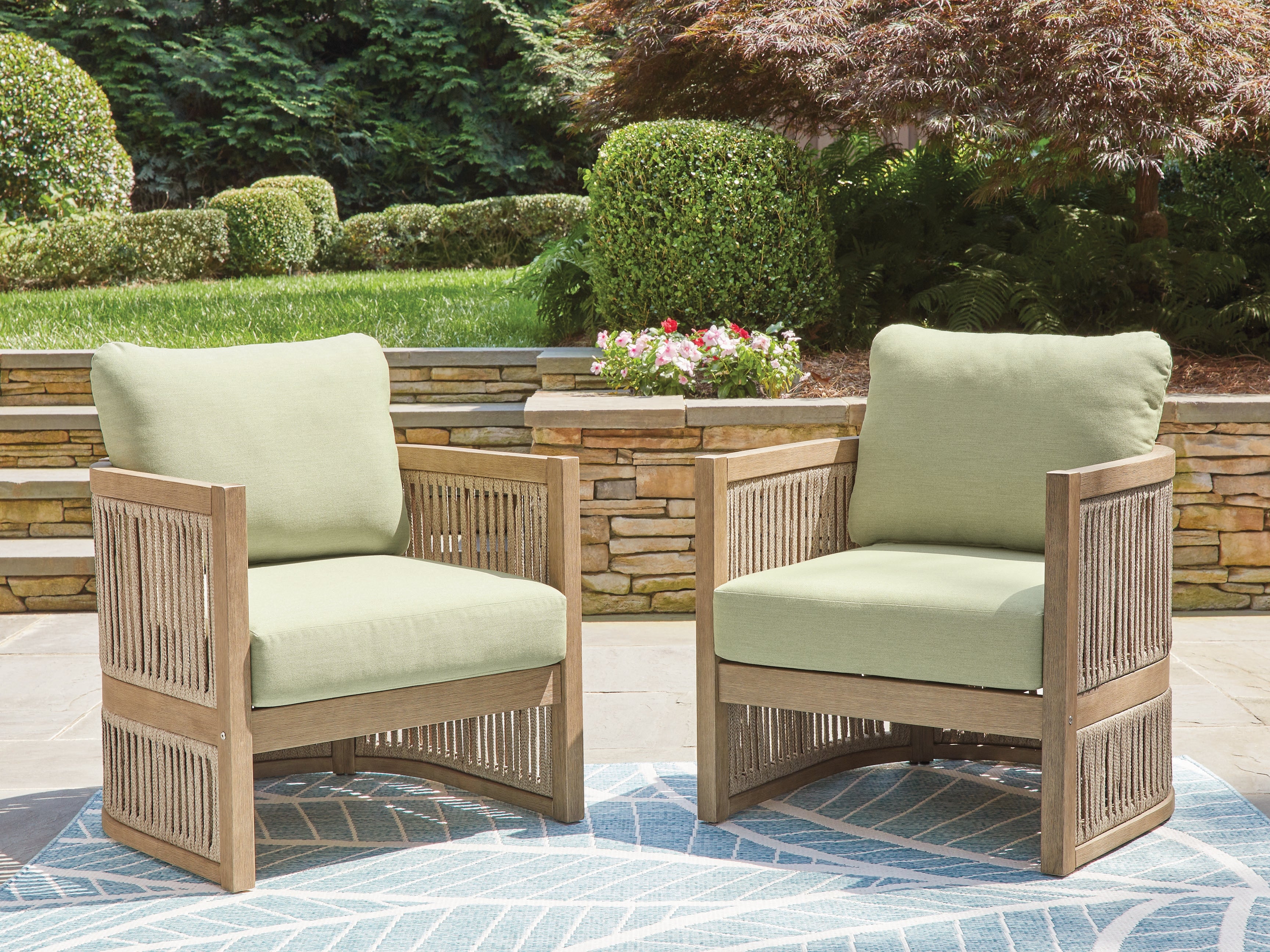 Best Furniture Outlet - Ashley Furniture - Serena Shores Outdoor - Rectangular Cocktail Table / Beige - PCP604-701