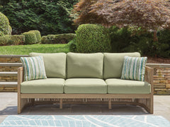 Best Furniture Outlet - Ashley Furniture - Serena Shores Outdoor - Sofa with Cushion / Beige/Green - PCP604-838
