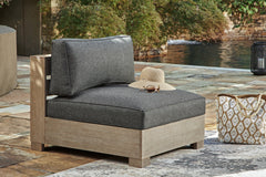 Best Furniture Outlet - Ashley Furniture - Citrine Park Outdoor - Armless Chair w/Cushion (1/CN) / Brown/Charcoal - P660-846
