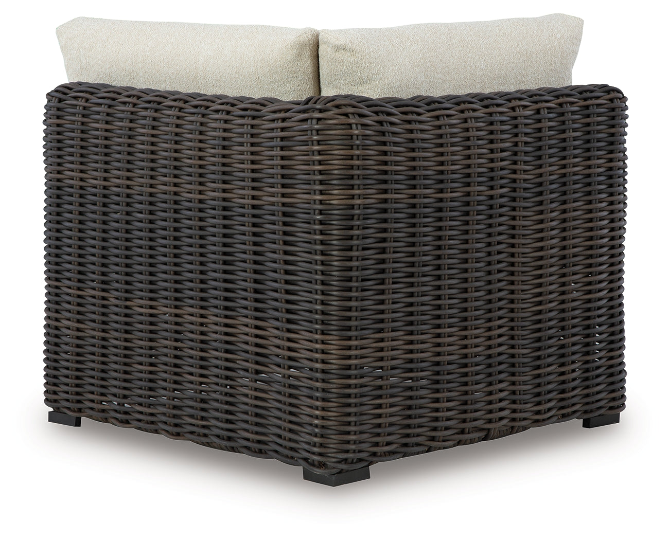 Best Furniture Outlet - Ashley Furniture - Kimora Outdoor - Corner with Cushion / Beige/Dark Brown - P711-877