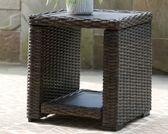 Best Furniture Outlet - Ashley Furniture - Grasson Lane Outdoor - Square End Table / Brown - P783-702