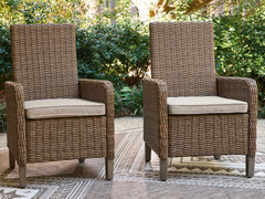 Best Furniture Outlet - Ashley Furniture - Laguna Heights Outdoor - Arm Chair With Cushion (Set of 2) / Beige - PCP790-601A