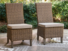 Best Furniture Outlet - Ashley Furniture - Laguna Heights Outdoor - Side Chair with Cushion (Set of 2) / Beige - PCP790-601