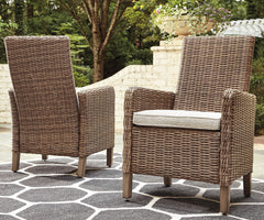 Best Furniture Outlet - Ashley Furniture - Beachcroft Outdoor - Arm Chair With Cushion (Set of 2) / Beige - P791-601A