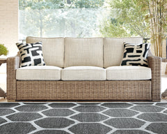 Best Furniture Outlet - Ashley Furniture - Beachcroft Outdoor - Sofa with Cushion / Beige - P791-838