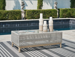Best Furniture Outlet - Ashley Furniture - Seton Creek Outdoor - Rectangular Cocktail Table / Gray - P798-701