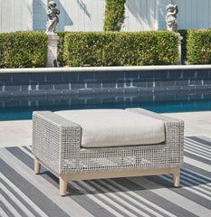 Best Furniture Outlet - Ashley Furniture - Seton Creek Outdoor - Ottoman with Cushion / Gray - P798-814