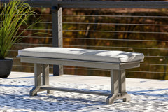 Best Furniture Outlet - Ashley Furniture - Visola Outdoor - Bench with Cushion / Gray - P802-600