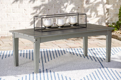 Best Furniture Outlet - Ashley Furniture - Visola Outdoor - Rectangular Cocktail Table / Gray - P802-701
