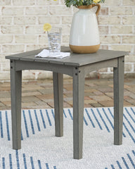 Best Furniture Outlet - Ashley Furniture - Visola Outdoor - Square End Table / Gray - P802-702