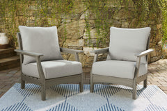Best Furniture Outlet - Ashley Furniture - Visola Outdoor - Lounge Chair w/Cushion (Set of 2) / Gray - P802-820