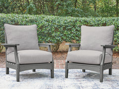 Best Furniture Outlet - Ashley Furniture - Cove Beach Outdoor - Lounge Chair w/Cushion (Set of 2) / Gray - PCP803-820