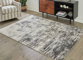 Best Furniture Outlet - Ashley Furniture - Gerdie Rug - 7'10" x 10' Rug / Cream/Gray - R404991