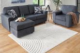 Best Furniture Outlet - Ashley Furniture - Lambworth Rug - 7'10" x 10' Rug / Gray/Cream - R405341