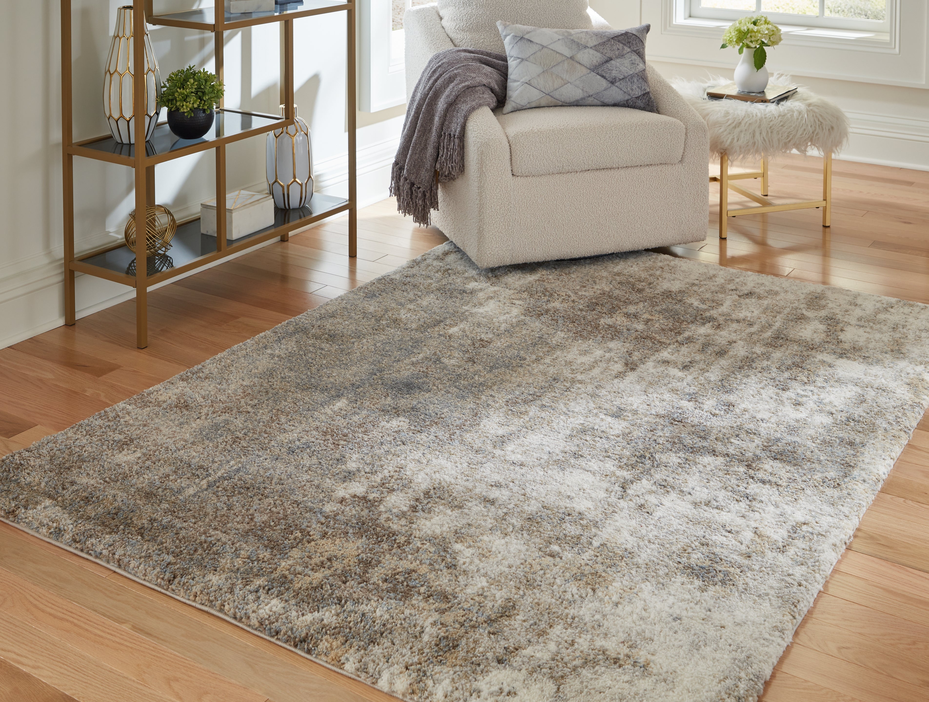 Best Furniture Outlet - Ashley Furniture - Pearidge Rug - 5'3" x 7' Rug / Multi - R405352