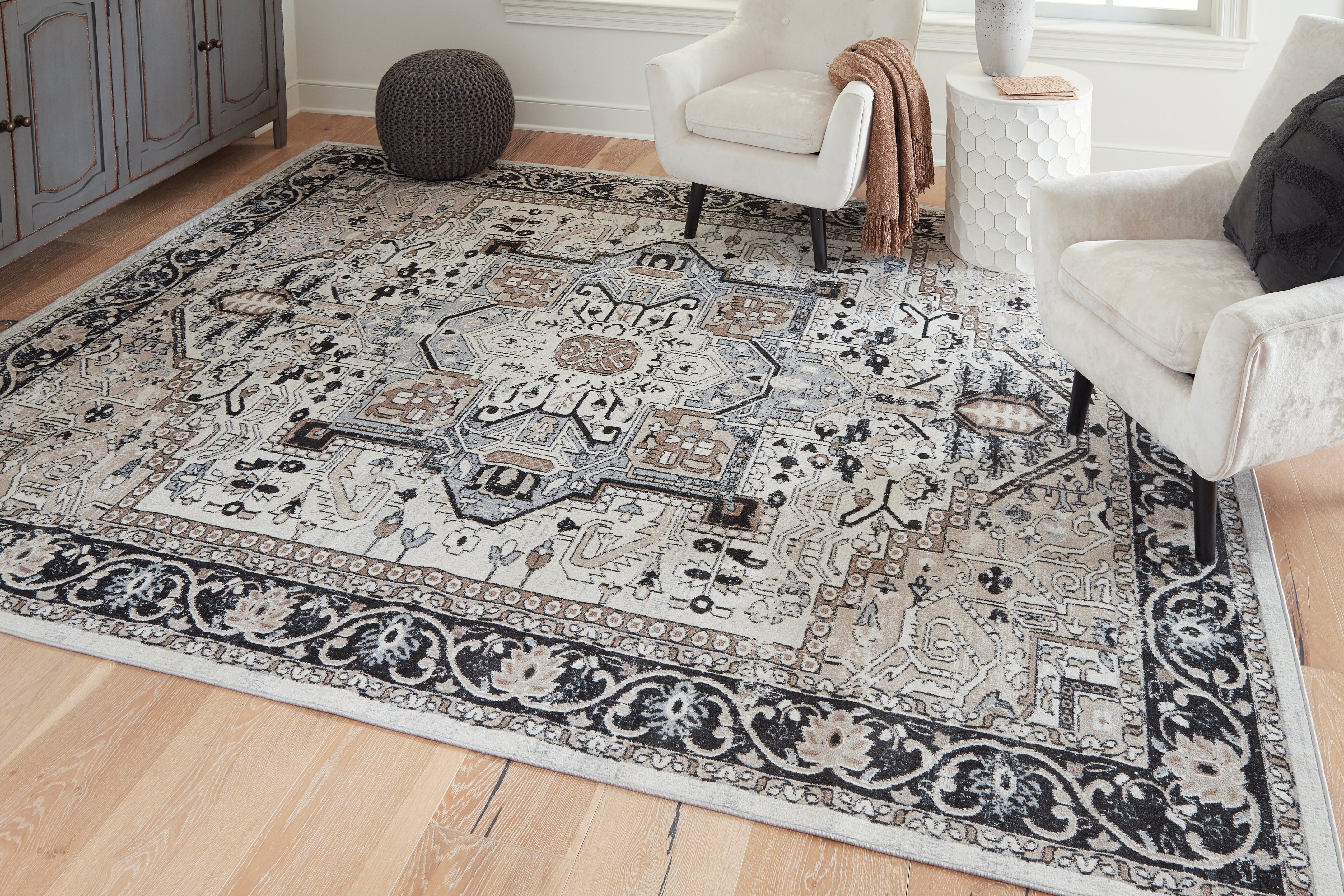 Best Furniture Outlet - Ashley Furniture - Gregmoore Rug - 5'2" x 6'10" Washable Rug / Multi - R405822