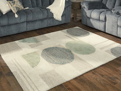 Best Furniture Outlet - Ashley Furniture - Dallane Rug - 5' x 7' Rug / Linen/Blue/Green - R406352