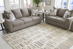 Best Furniture Outlet - Ashley Furniture - Leesdale Rug - 5' x 7' Rug / Ivory/Brown/Black - R406422