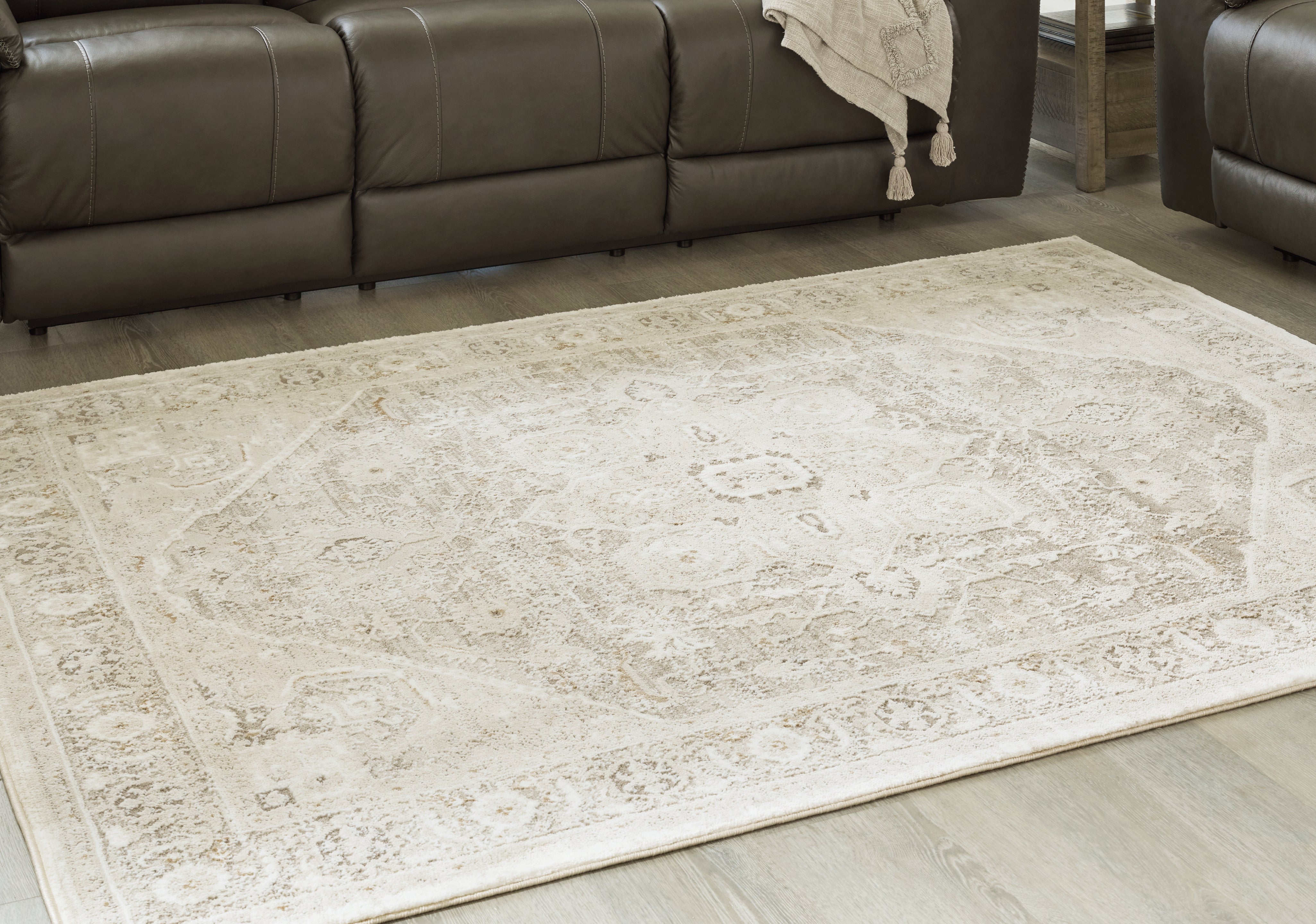 Best Furniture Outlet - Ashley Furniture - Gatwell Rug - 8' x 10' Rug / Ivory/Gray/Tan - R406511